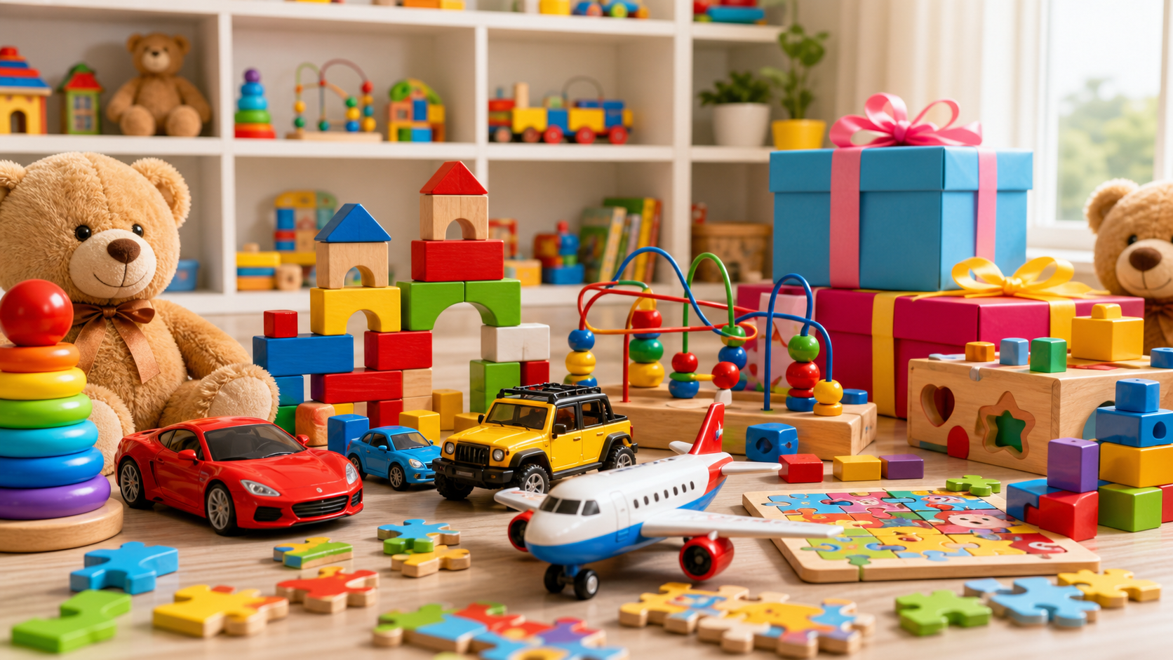 Toy vehicles, games, and activity toys